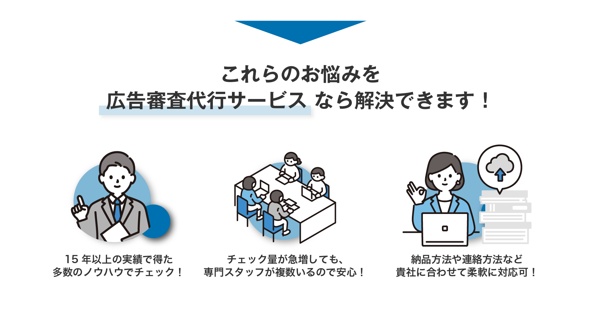 弊社では15年以上のノウハウを使って、様々な企業の広告をチェックしています。